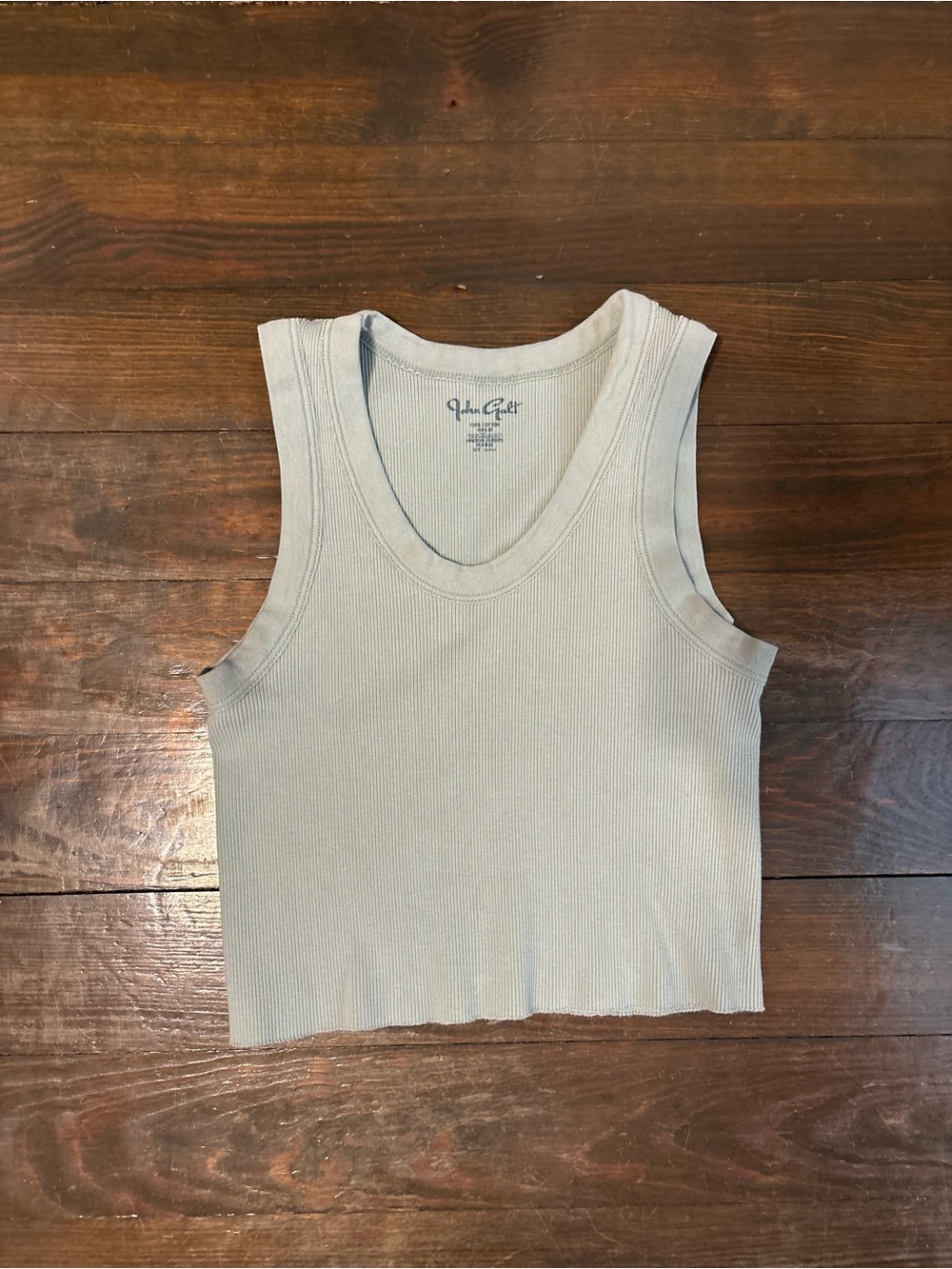 Brandy Melville Sage Green Ribbed Crop Tank